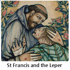 St Francis and the Leper