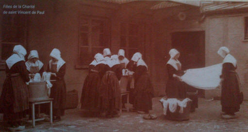 Nuns working