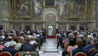 Group photo with pope